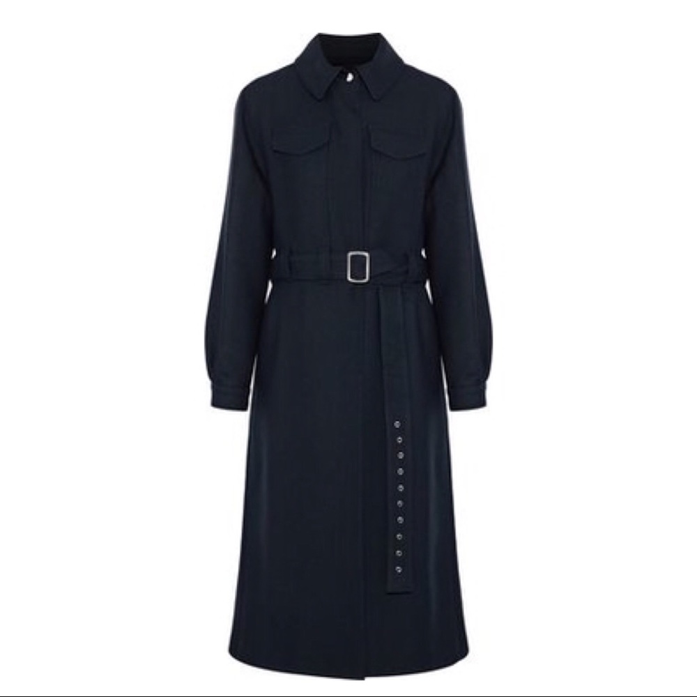maje wool trench coat